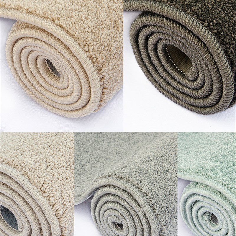 纯色简约房间阳台入户大面积短绒地毯客厅卧室满铺家用定制尺寸