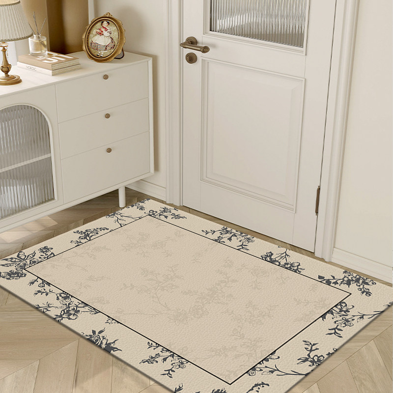 奶油风地垫入户门垫地毯进门防滑皮革可擦免洗美式复古大门口脚垫,居家布艺,入户地垫,淘宝优惠券,粉丝福利购,淘宝优惠卷