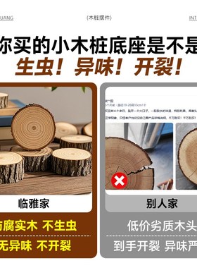 小木桩底座木桩墩子木墩木头桩子原木桌面家居摆件拍摄道具装饰品