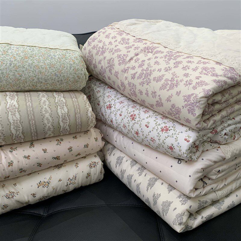 2024A类法式花边款针织夏被夏凉被空调被单双人春秋被可机洗薄款