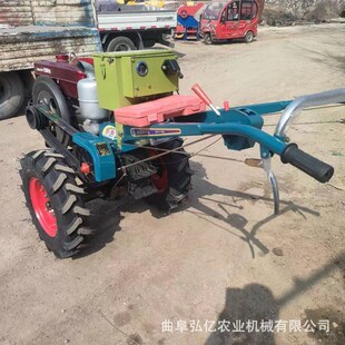 新款电启动柴油耕地机20马力手扶拖拉机带拖斗家用运输农田旋耕机