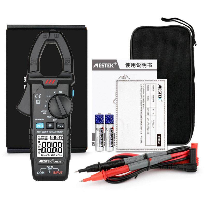 新品CM83B数字钳表万用电表高精度钳形表电工维Q修电流表数显电容