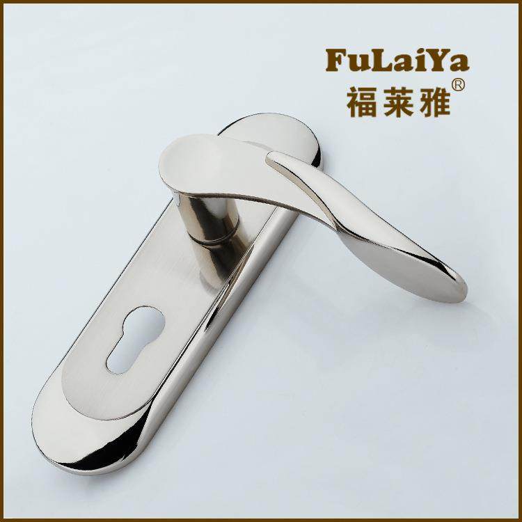 供应门锁把手F0202门锁把手锌合金门锁把手单舌镍拉丝门锁把手