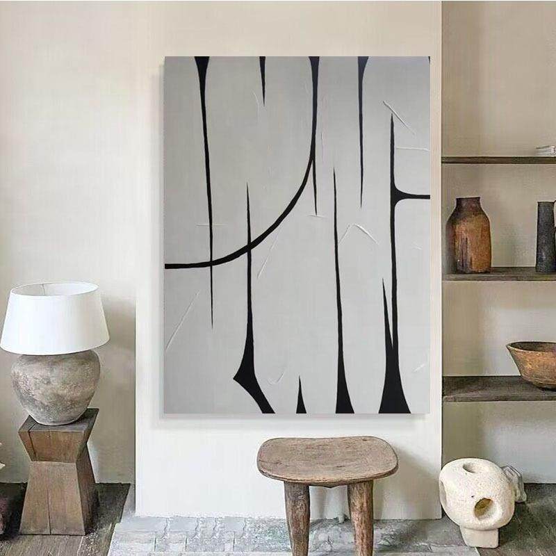 纯手绘油画黑白线条极简客厅玄关装饰画现代肌理画沙发墙挂画轻奢,包装,五金配件包装,淘宝优惠券,粉丝福利购,淘宝优惠卷