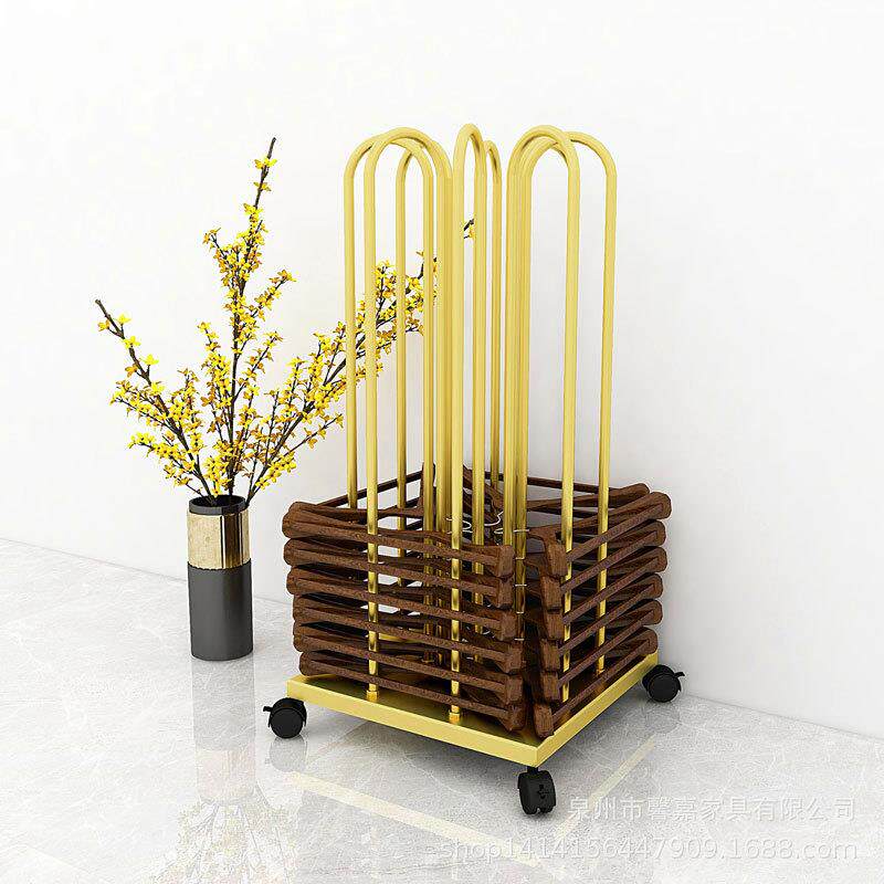 服装店落地式衣撑收纳架神器女装店省空间可移动放衣架裤夹整理架