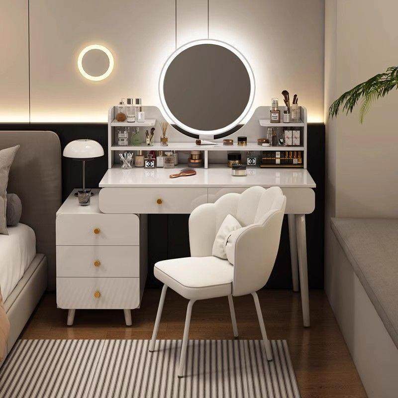 025新款轻奢化妆桌简约现代2书桌一整套一体简易化妆台梳妆台卧室