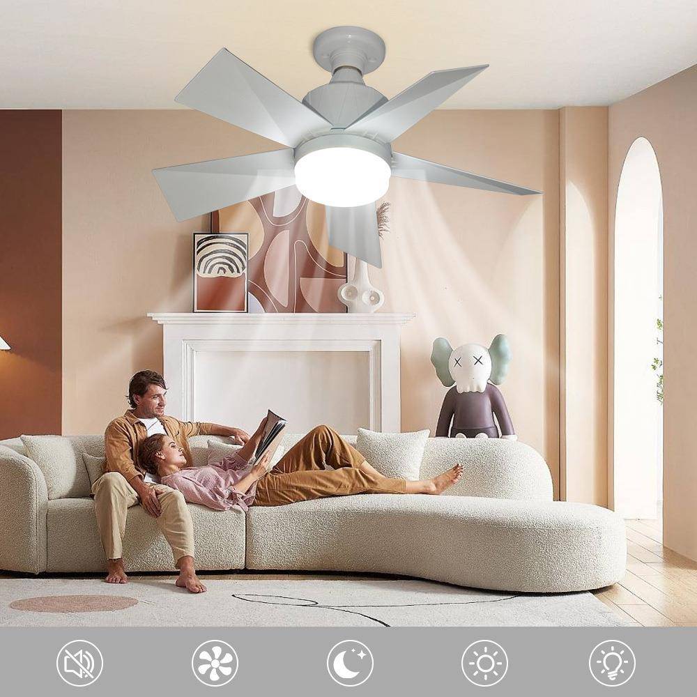 LED风扇吊灯带智能遥控可调节E26/27螺口底座风扇灯