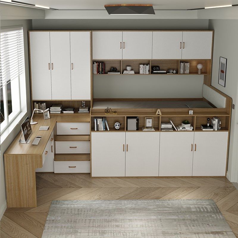 小户型上床下桌子衣柜组合收纳床高架床儿童床一体成人实木阁楼床,住宅家具,板式床,淘宝优惠券,粉丝福利购,淘宝优惠卷