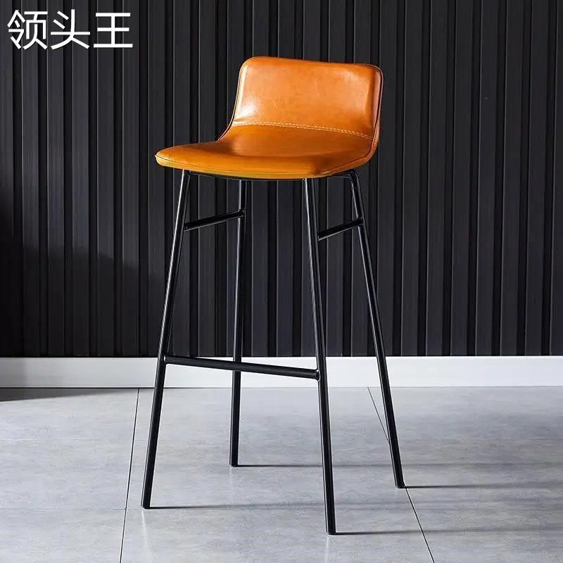 北欧现代轻奢吧台椅家用休闲靠背椅酒吧高脚凳咖啡厅铁艺高脚椅子,住宅家具,家用高脚椅,淘宝优惠券,粉丝福利购,淘宝优惠卷