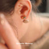 Reverie手工金属滴釉耳钉女秋冬美拉德色系耳环女气质耳饰送闺蜜