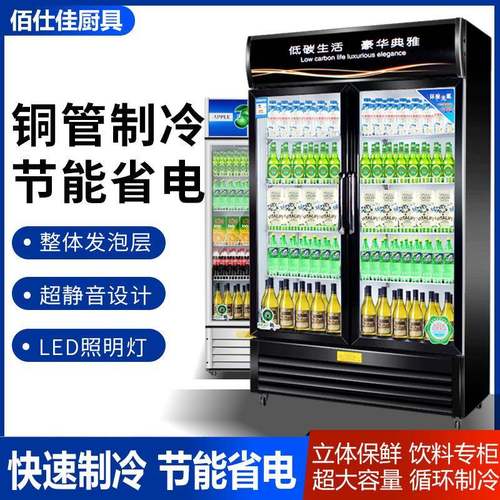 冷藏展示柜商用保鲜柜立式冰柜单门/双开门超市冰箱饮料柜啤酒柜