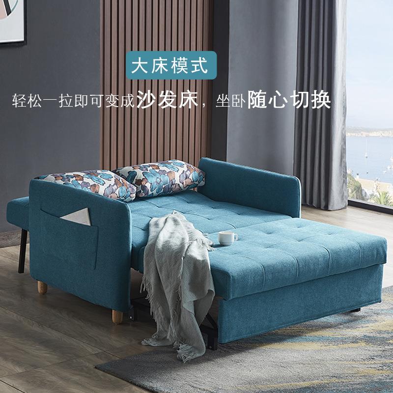 宿舍民宿家用便捷可躺可坐沙发床可抽拉两用折叠沙发床两用1米2