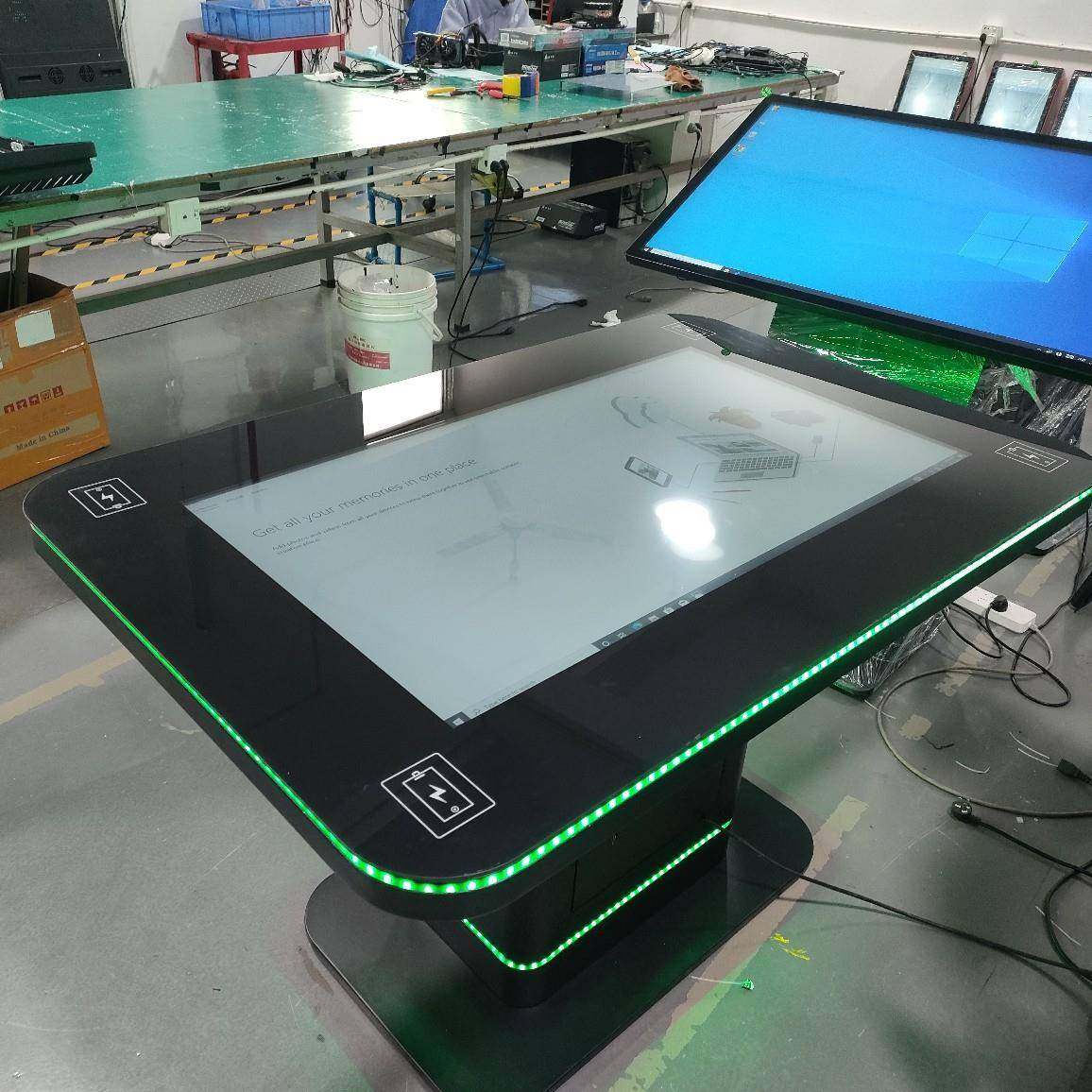 43寸智能互动触控发光茶几桌面式触摸屏查询机电容多点触控洽谈桌