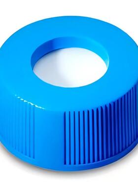 186005829沃特世浅蓝色瓶盖预切割密封圈螺纹口样品瓶盖12x32mm