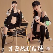 休闲运动摄影艺术照大肚孕妈咪主题拍摄衣服 韩版 孕妇拍照服装 新款