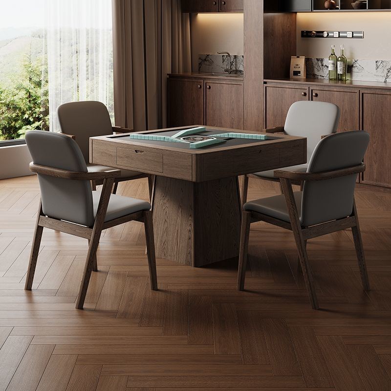 小型实木麻将机全自动家用一体机麻将桌餐桌两用多功能静音新中式