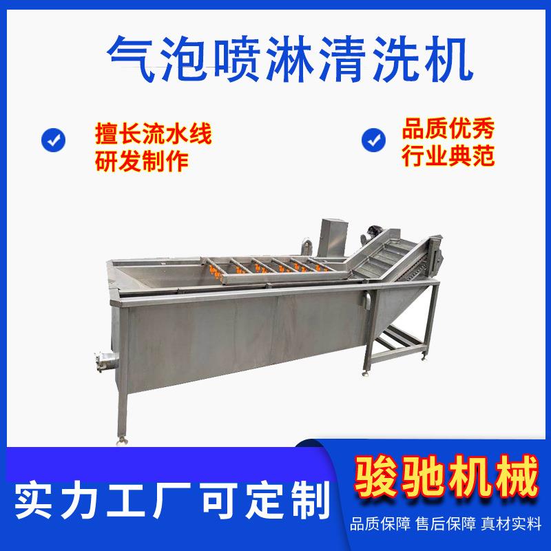 油菜杭椒尖椒清洗机蔬菜喷淋式清洗机不锈钢全自动气泡清洗设备
