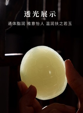 天然玉石富甲天下手把件龟壳龟甲随身文玩创意桌面摆件男士把玩件