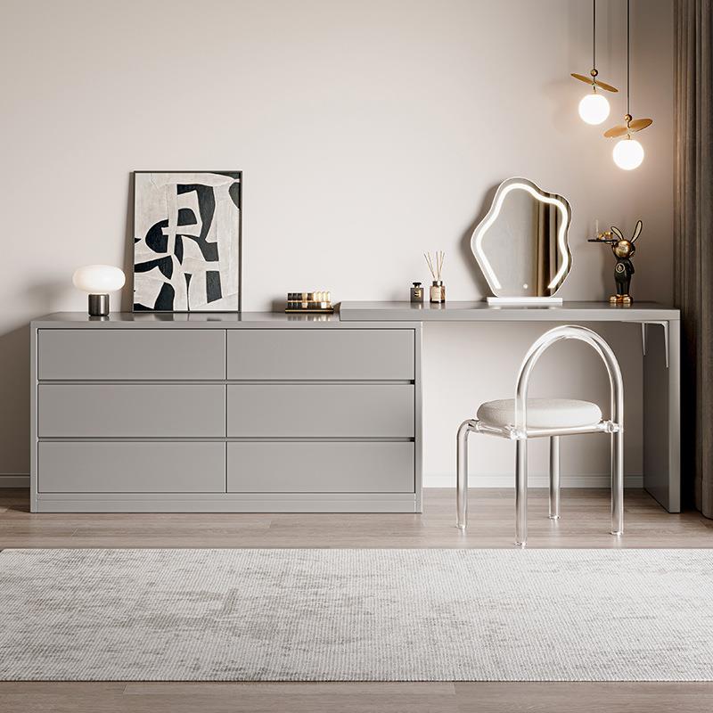 梳妆台卧室简约现代斗柜化妆台一体2024新款轻奢主卧收纳柜化妆桌