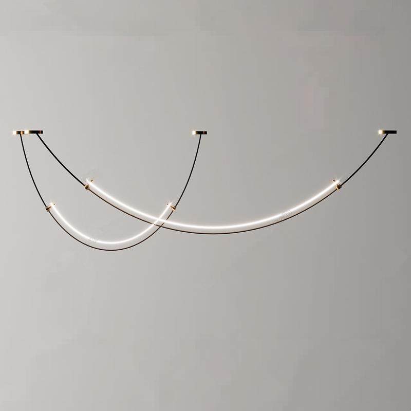 2021设计师线条餐厅灯现代简约个性客厅吧台展厅样板间工程吊灯,纺织面料/辅料/配套,纺织机械配件,淘宝优惠券,粉丝福利购,淘宝优惠卷