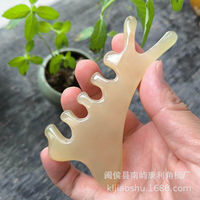 多功能四合一头部按摩梳子刮痧拨筋经络梳眼部面部点穴棒提拉工具