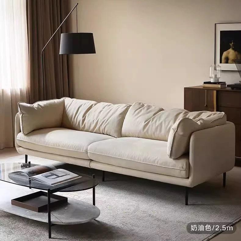 北欧布艺沙发客厅现代简约防猫抓Hug小户型2人三人直排科技布沙发