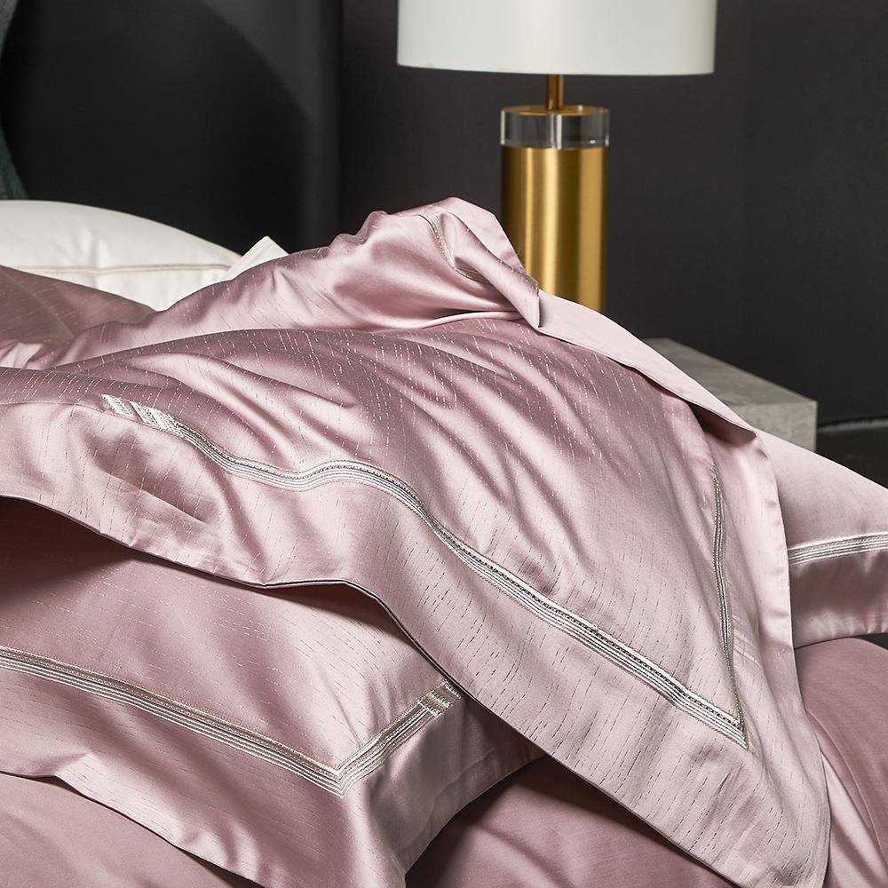 意式轻奢之选140支长绒棉四件套银丝提花全棉被套奢享丝滑睡眠