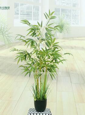 1.2m绿色室内外造景隔断装饰盆栽户外人造仿真熊猫竹摆件