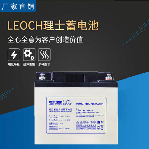 江苏理士蓄电池DJM1238S 12V38AH UPS电源用 铅酸免维护蓄电池
