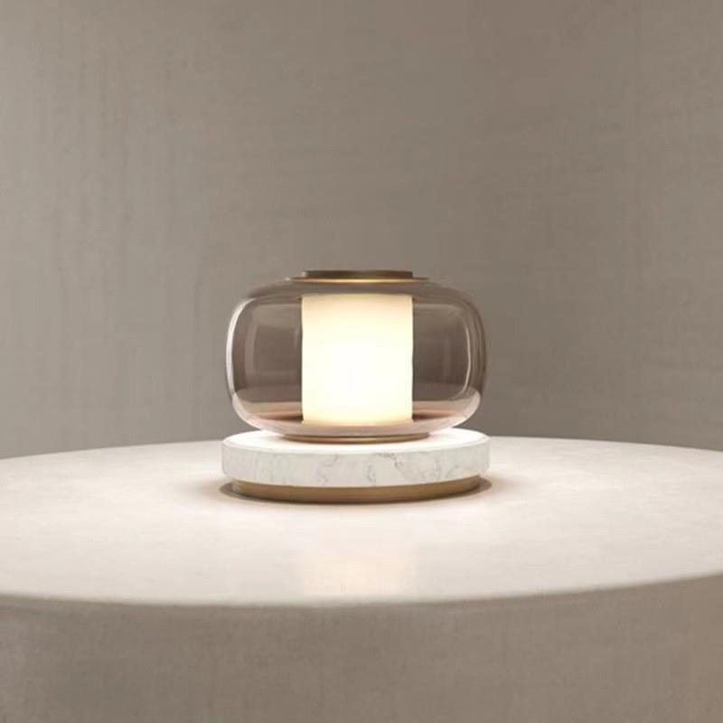 现代简约大理石卧室床头台灯设计师样板房客厅北欧创意玻璃台灯