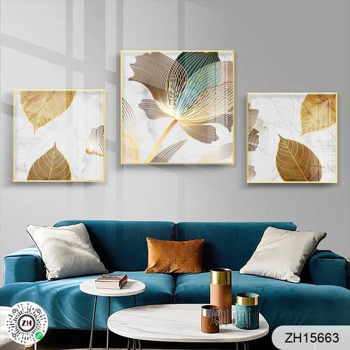 现代简约客厅装饰画抽象创意大气三联壁画北欧轻奢沙发背景挂画