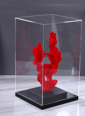 创意透明仿太湖石摆件新中式样板间玄关书房博古架装饰品摆设