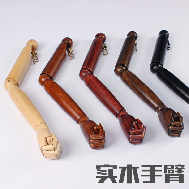 男女模特道具配件活动实木手模特手臂玻璃钢手臂底座半身模特全身