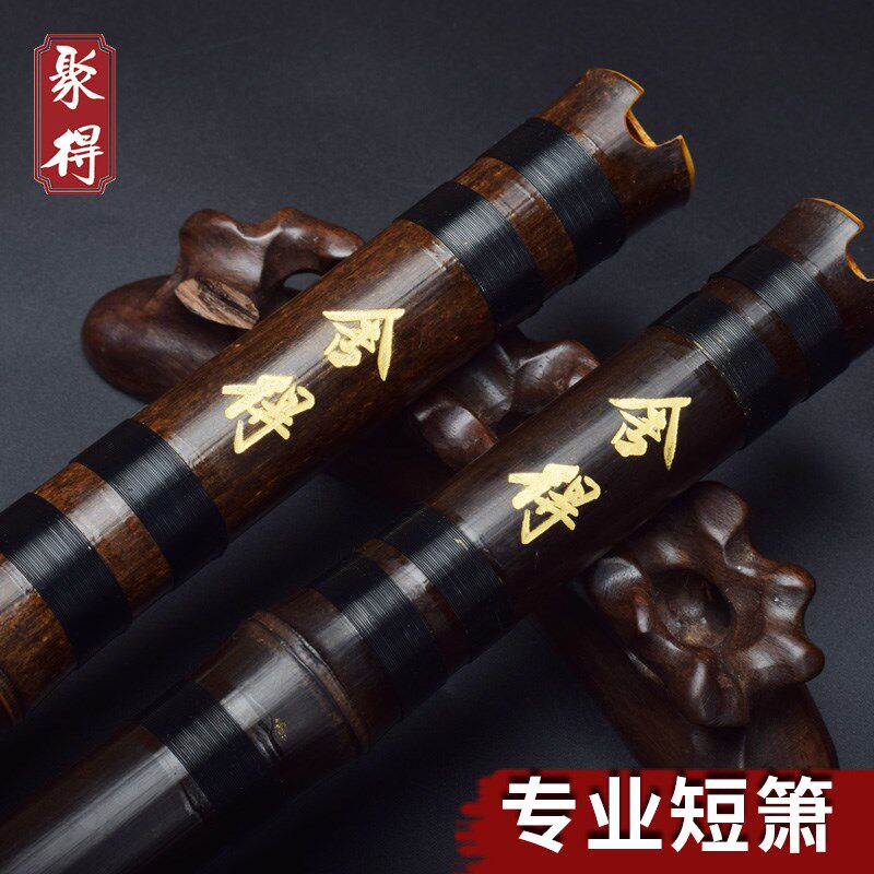 紫竹一节精制专业演奏短洞箫成人潇初学萧F八8孔G调自学民族乐器