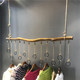 服装 店吊环天然树枝衣架麻绳展示架吊挂吊钩上墙悬挂侧挂复古新品
