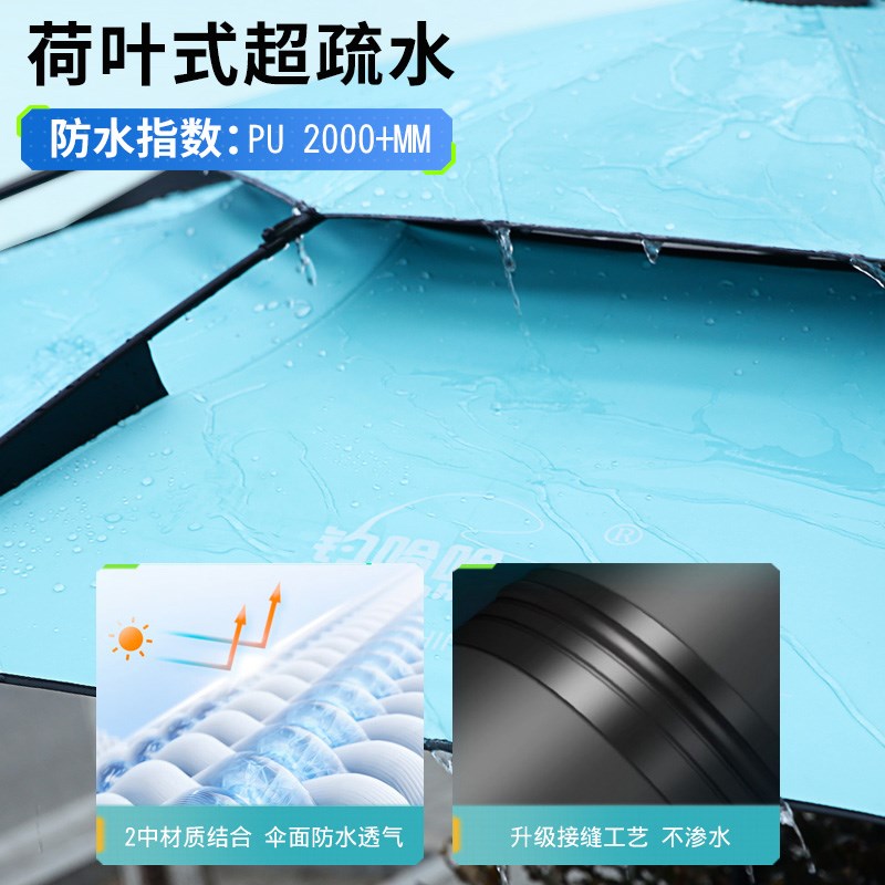 户外黑胶天幕伞免搭建露营车遮阳伞懒人沙滩自动防晒防雨遮光伞