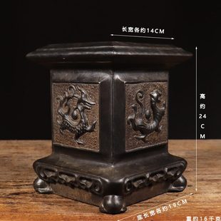 旧青摆件青龙复古仿古石虎器朱雀玄武石雕石石墩山西会所四神兽白