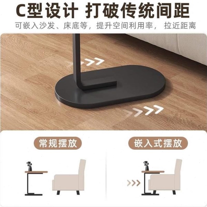 网红床边桌小圆桌子沙发边几置物架迷你茶几床头边桌现代简约卧室