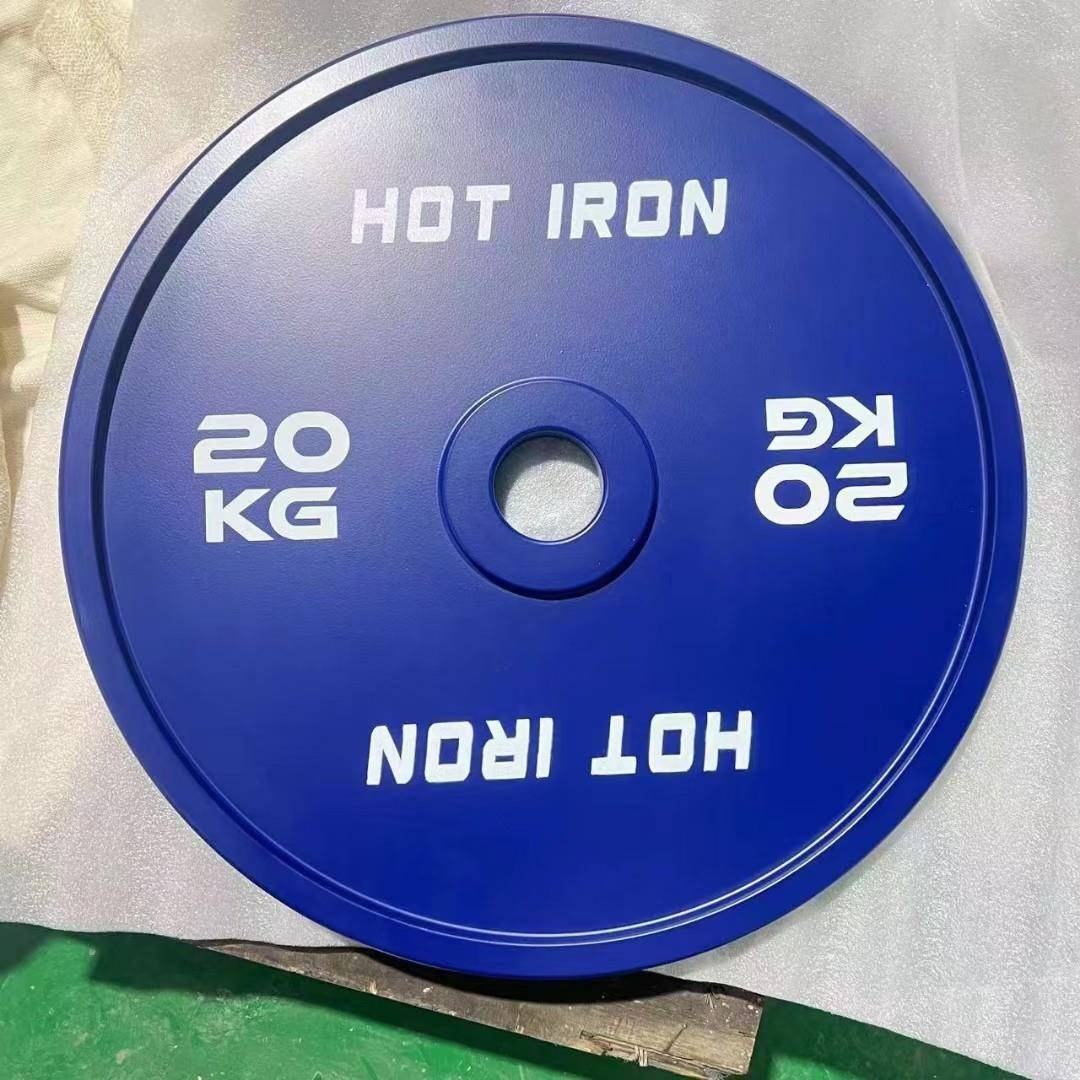 A3钢精准杠铃片力量举钢片举重竞技片5cm大孔钢制铃片生产厂