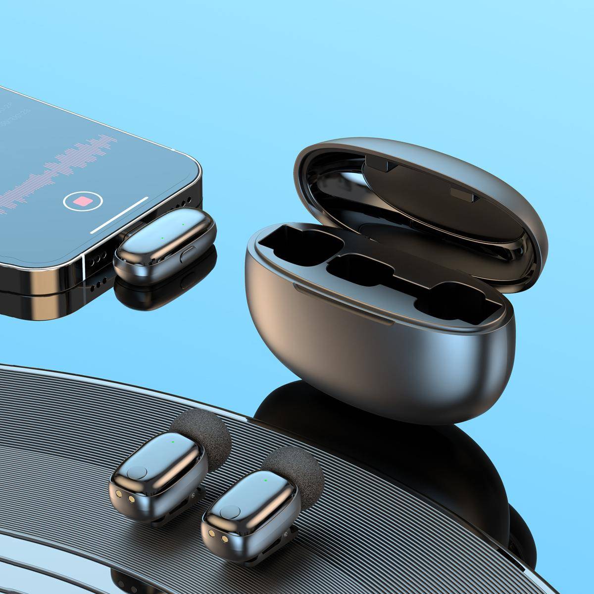 高音质无线领夹麦克风L08智能降噪高清收音户外直播多兼容领夹麦