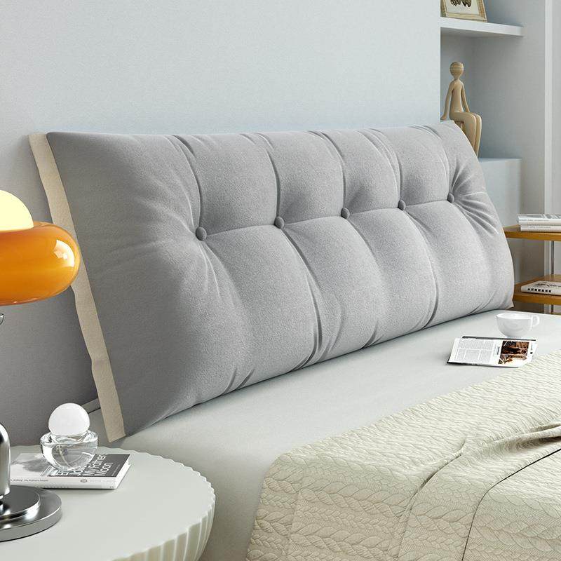 床头靠垫靠背绒布软包大靠背简约榻榻米自粘床头软垫床上靠枕免洗