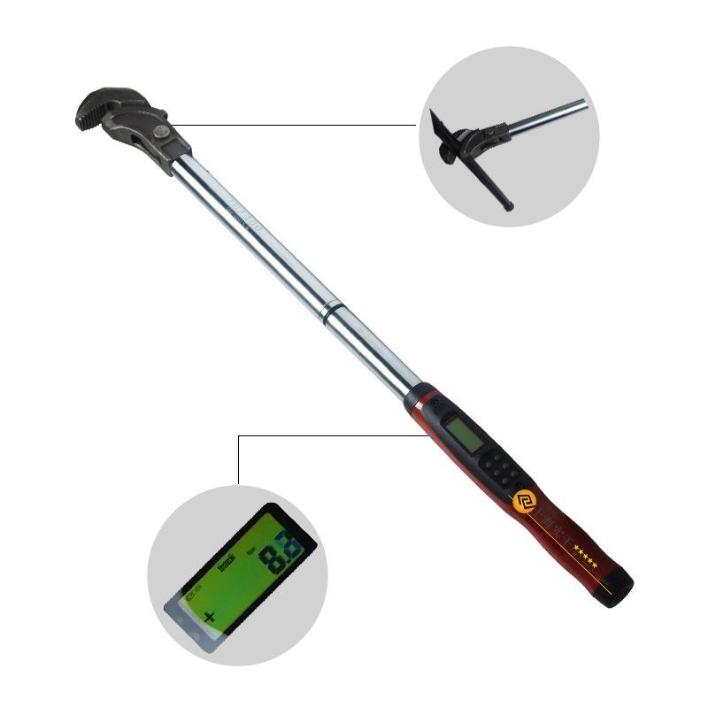 国产用于钢筋直螺纹力矩扳手数字式钢筋扭力扳手价格管钳头400Nm