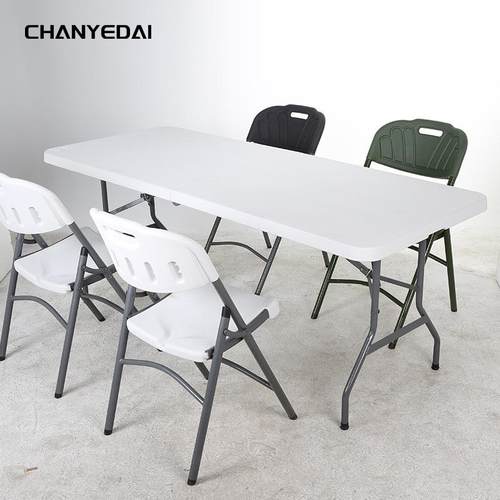 户外折叠桌子家用折叠桌椅简易便携式摆摊桌长方形条桌学习小餐桌