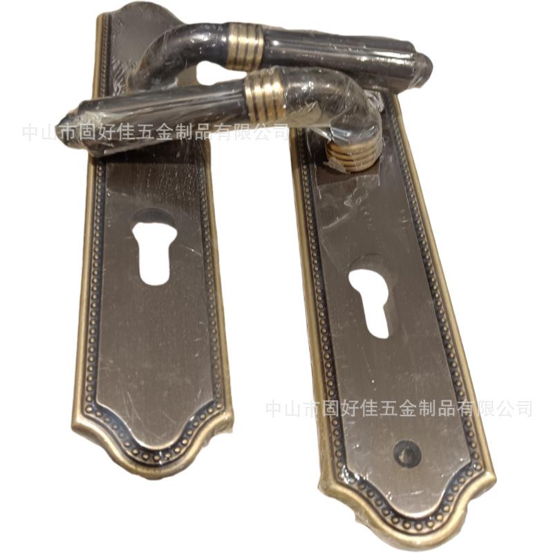 复古美式轻奢磁吸静音锁全铜室内房门锁别墅实木门机械锁