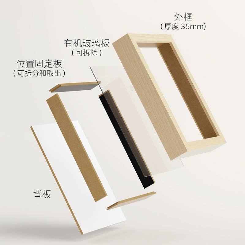 灯光画相框木框灯带三色变光小夜灯装饰画ins抖音网红爆款