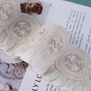 边38浪漫边木耳卧室客厅线 立金5侧拼花边 刺绣轻奢蕾丝窗帘M法式