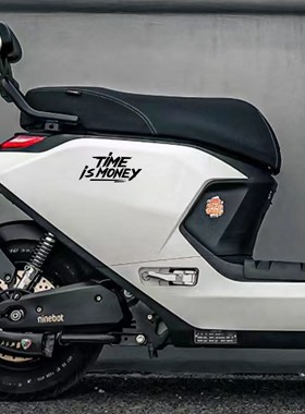 个性创意英文时间就是金钱汽车贴纸Time is money车身贴划痕遮挡