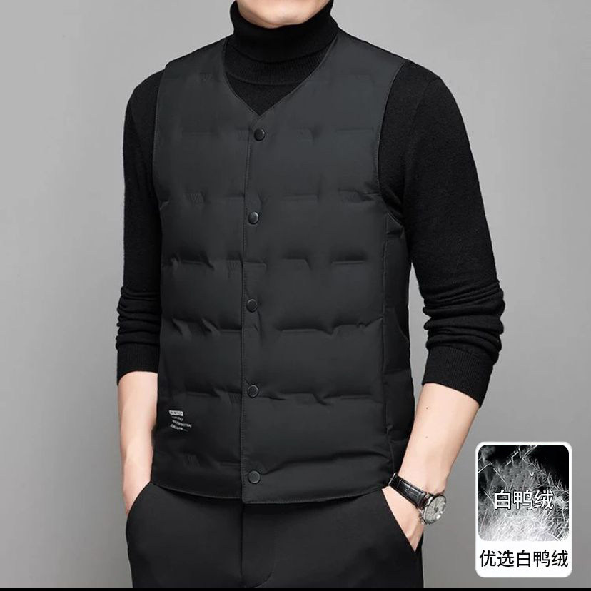 羽绒马甲男款冬季新款中老年人爸爸内穿轻薄保暖背心内胆加大马夹,男装,羽绒马甲,淘宝优惠券,粉丝福利购,淘宝优惠卷