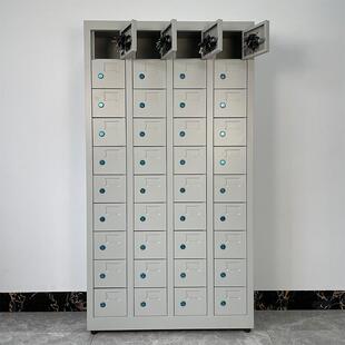 铁皮带锁储物柜钥匙寄存车间手机柜工具钢制储存柜学校手机存放柜