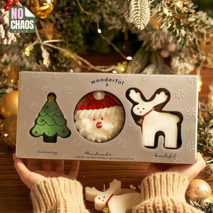 圣诞节伴手礼ins风礼物手工雪人手套圣诞树礼盒香薰蜡烛 CHAOS